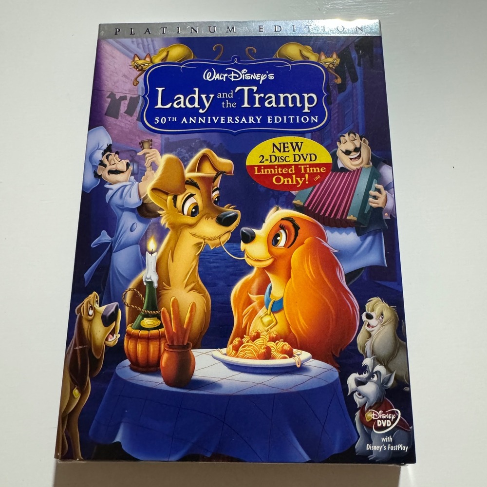 Lady and the Tramp Walt Disney DVD Blue Platinum Edition 2-Disc 2006 New Sealed